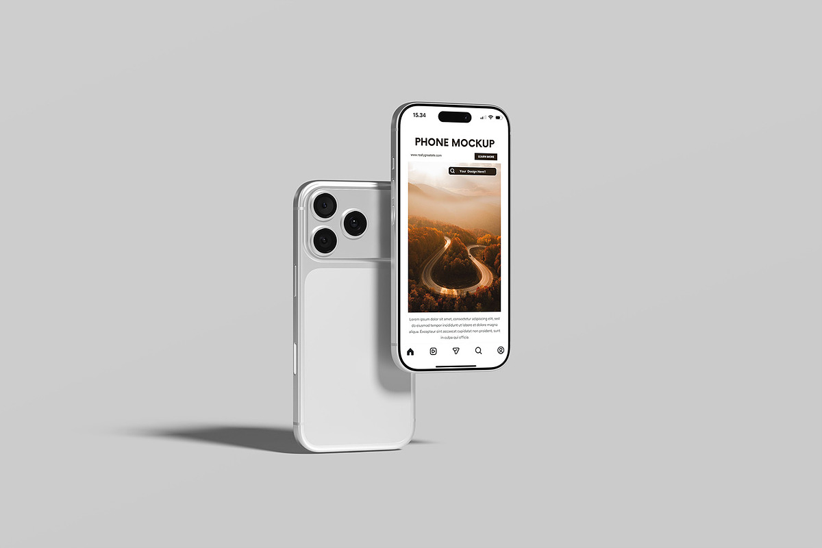iPhone 17 Pro Mockup, an iPhone Mockup by graphicsecond (Photo 4 of 6)
