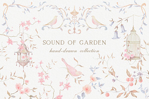 Watercolor Chinoiserie PNG elements