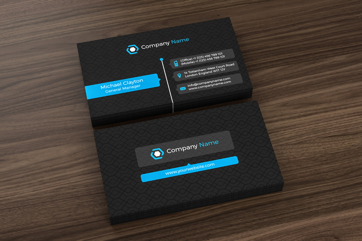 Corporate Business Card (3 Color), a Business Card Template by aykutfiliz (Photo 3 of 3)