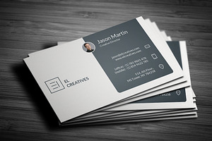 Dark Blue Corporate Business Card 12