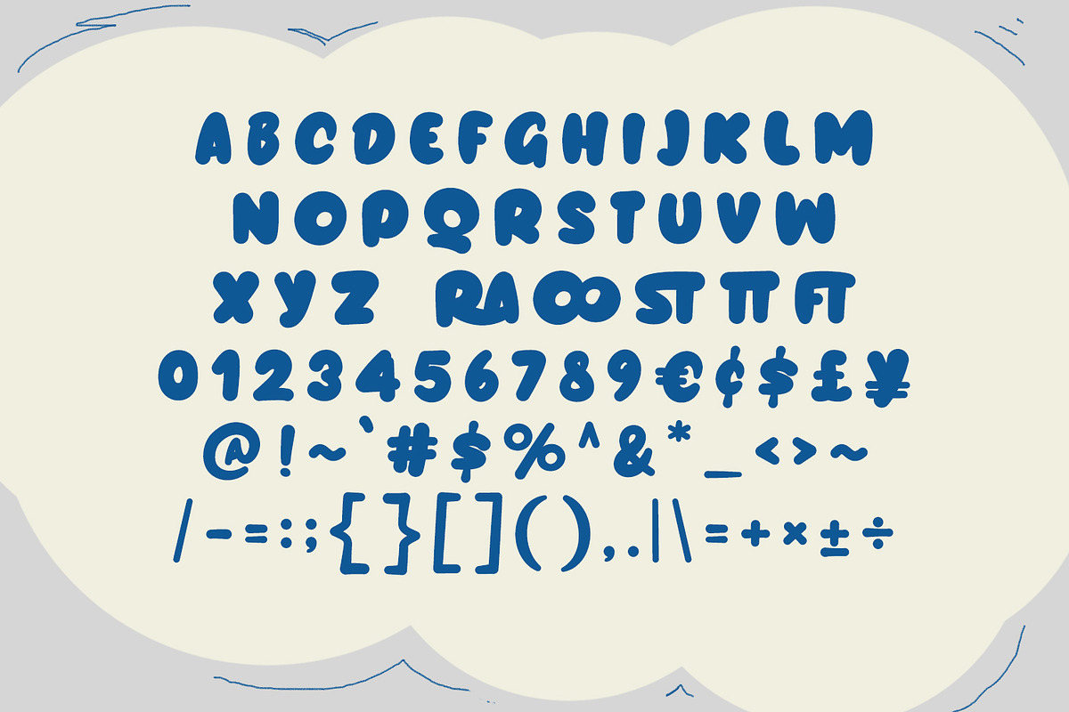 Lirast Qent Handmade Bubble Display, a Handwritten Font by Maulana Creative (Photo 4 of 7)