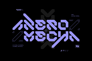 ANERO MECHA Typeface, a Symbol Font by Font For Zula™