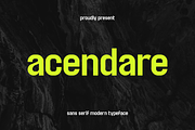 Acendare Modern Sans Serif, a Sans Serif Font by Artiveko (Thumbnail 1 of 10)