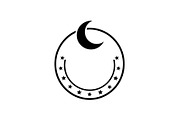 Crescent Moon Round Frame Bundle, an Illustration by Creativeshirt (Thumbnail 5 of 31)