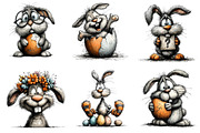 Funny Easter Bunny Clipart, an Illustration by Dream Creation (Thumbnail 6 of 7)