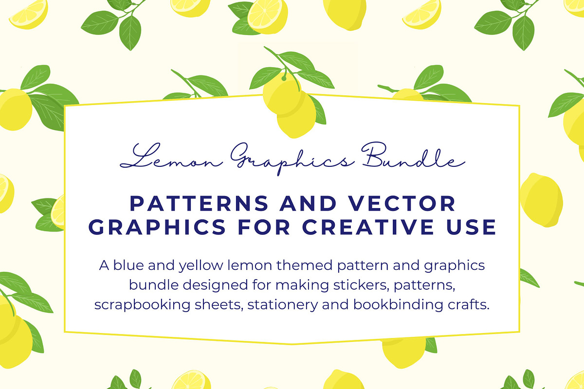 Lemon Patterns & Graphics Bundle, a Pattern Graphic by Fern & Quill (Photo 7 of 7)