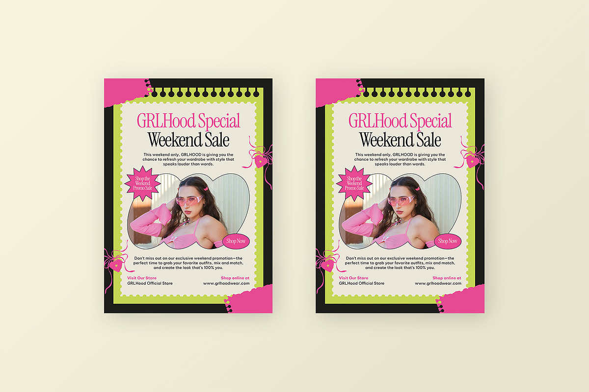 GRLHood Femme Wear - Flyer Template, a Flyer Template by StreaksideStd (Photo 2 of 3)