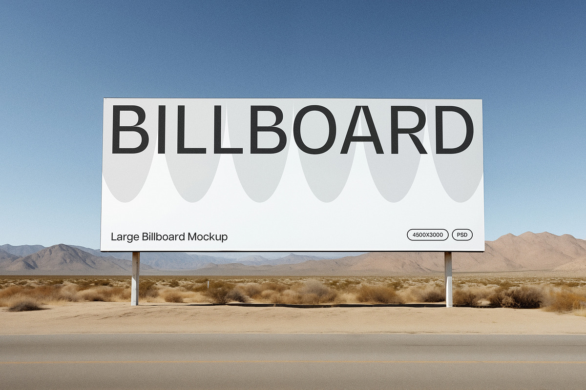 Road Billboard Mockup, an Advertising Mockup by Design Squad (Photo 2 of 2)