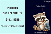 Cute Patriotic Raccoon PNG, an Illustration by SinaCreation (Thumbnail 4 of 10)