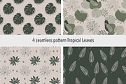 Tropical leaves seamless pattern, a Pattern Graphic by OrcaJs (Thumbnail 1 of 5)