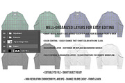 Vintage Flanel Cropped Mockup PSD, a Shirt Mockup by std.badboy (Thumbnail 3 of 4)