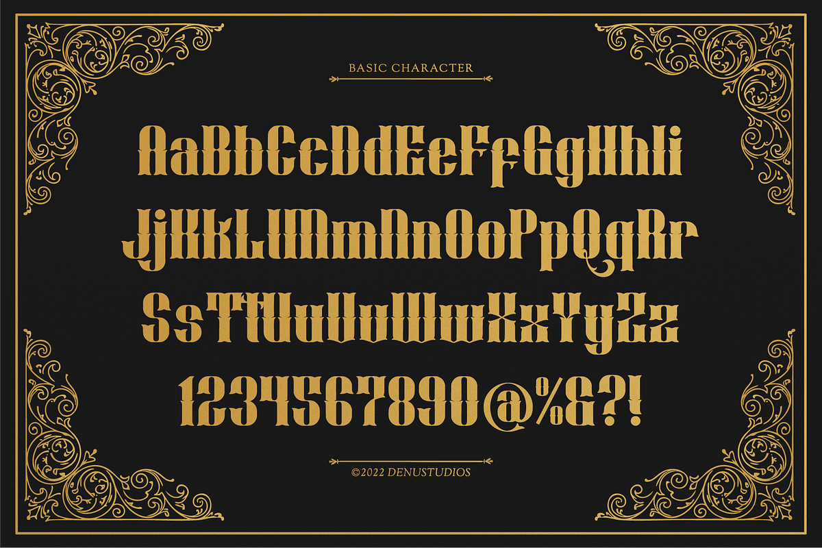 Ringer Luctor Decorative Display, a Blackletter Font by Denustudios (Photo 10 of 12)