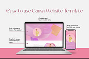 Modern Pink Canva Website Template, a Landing Page Template by ByKopi (Thumbnail 2 of 7)