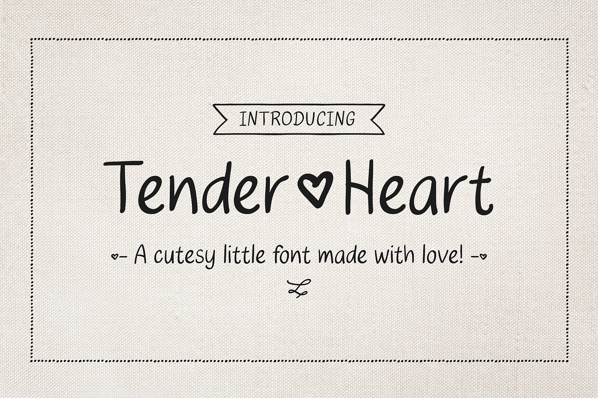 Tender Heart - Handwritten Font, a Handwritten Font by Admire Design (Photo 1 of 13)