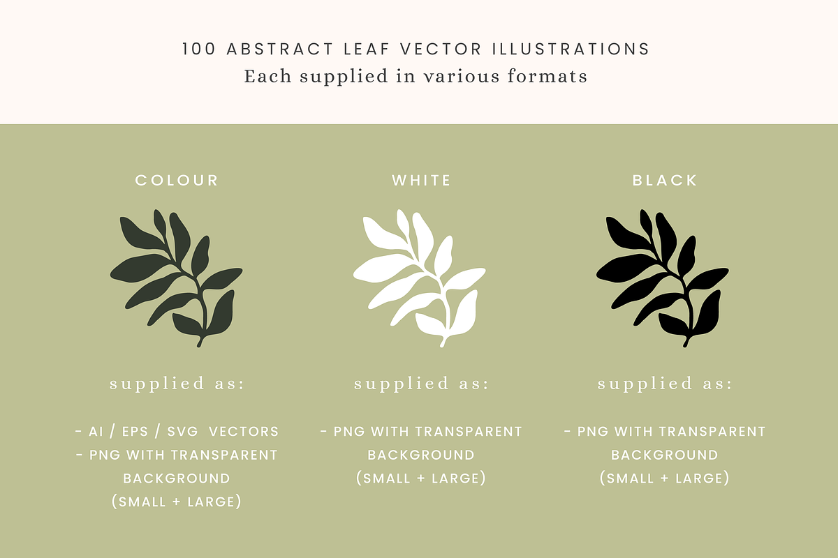 Abstract Leaf Vectors, an Object Graphic by Emma Webb Studio (Photo 3 of 6)