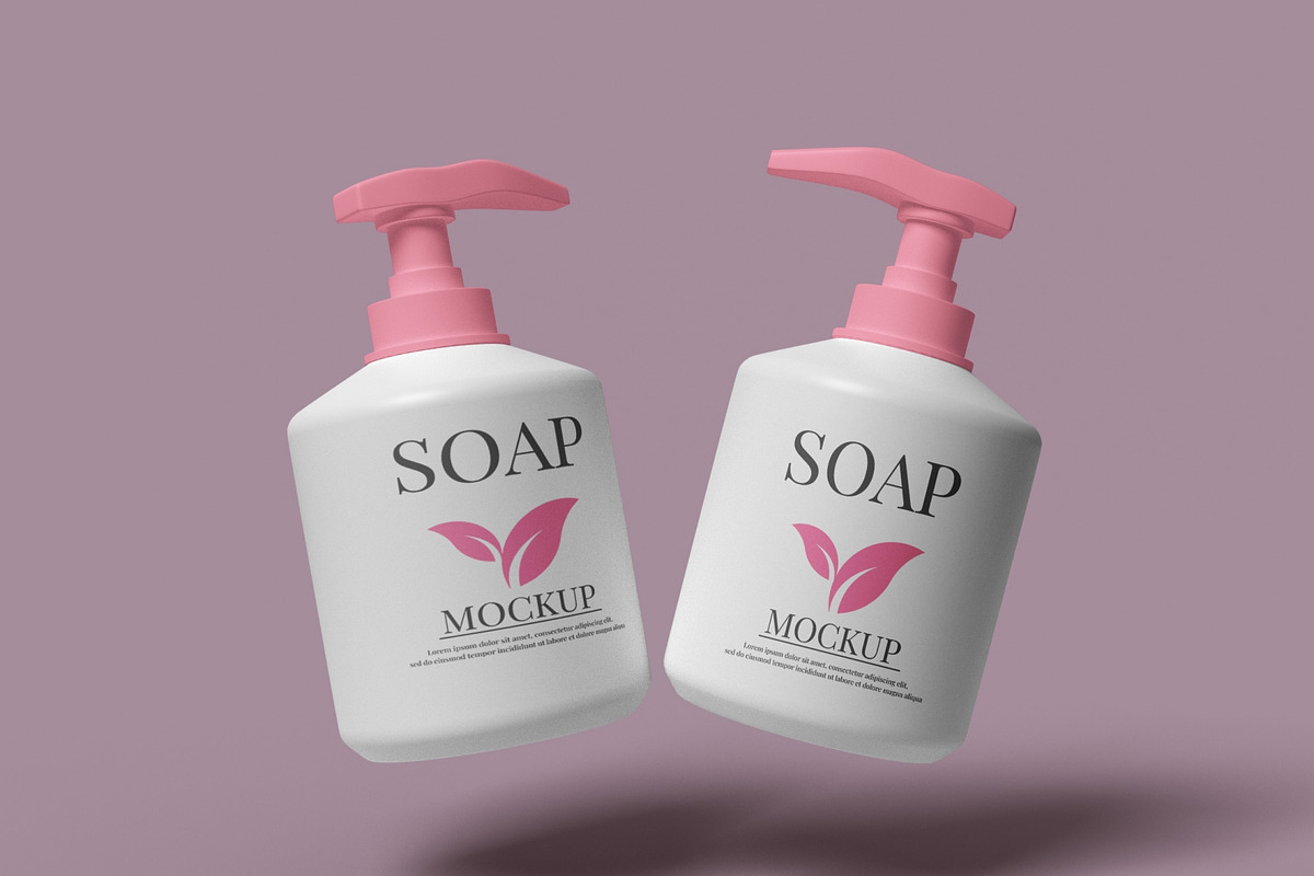 3 Soap bottle Mockup Sets, a Cups & Container Mockup by LOGTURNAL (Photo 2 of 4)