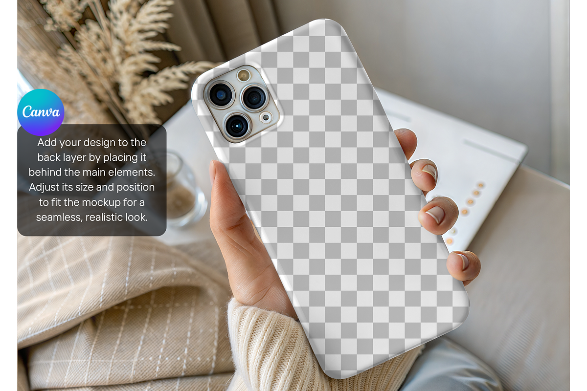 Phone Case Mockup with Cozy Setting, a Product Mockup by MockupWizard (Photo 2 of 5)