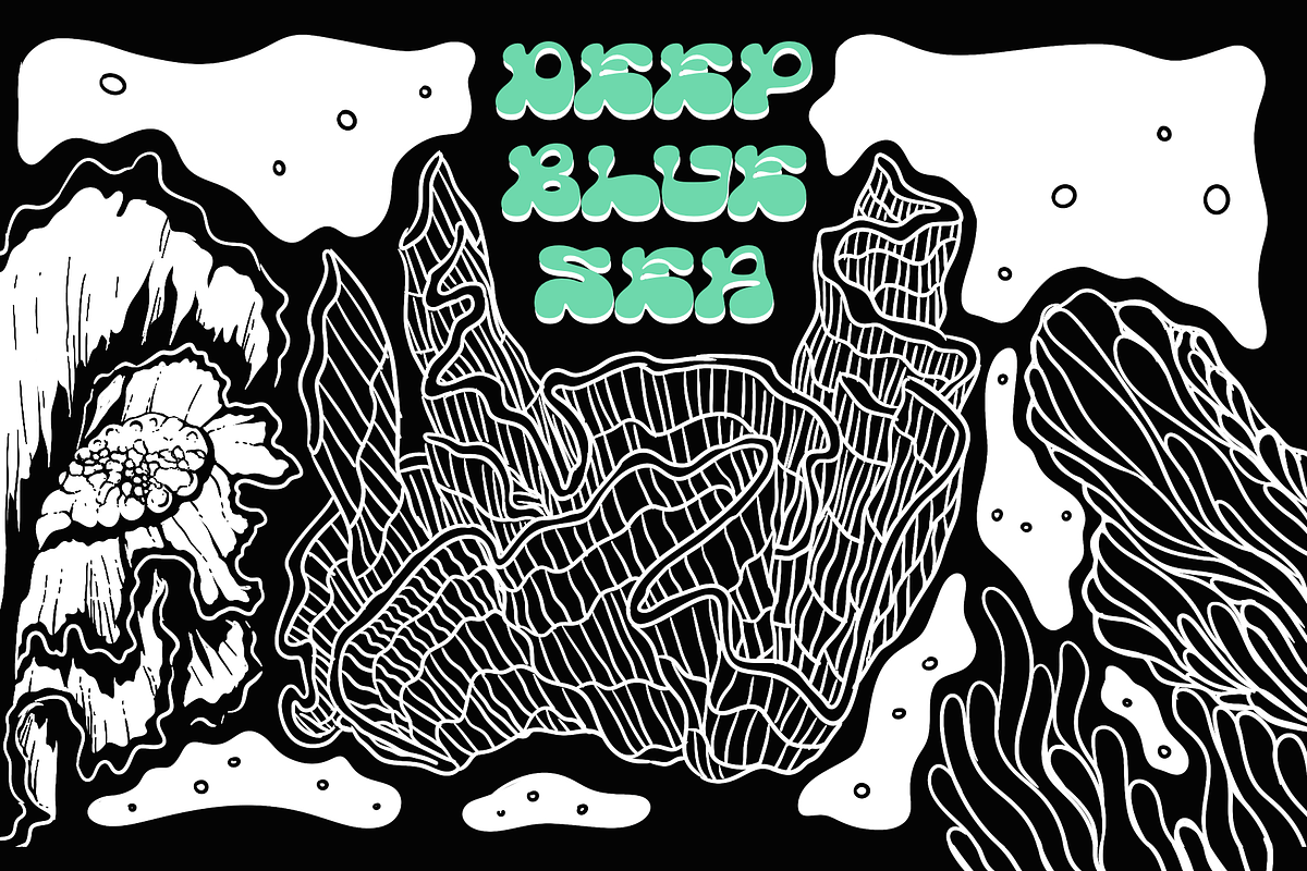 Chunky Hippie Display Font, a Font by Oui Studio (Photo 2 of 10)