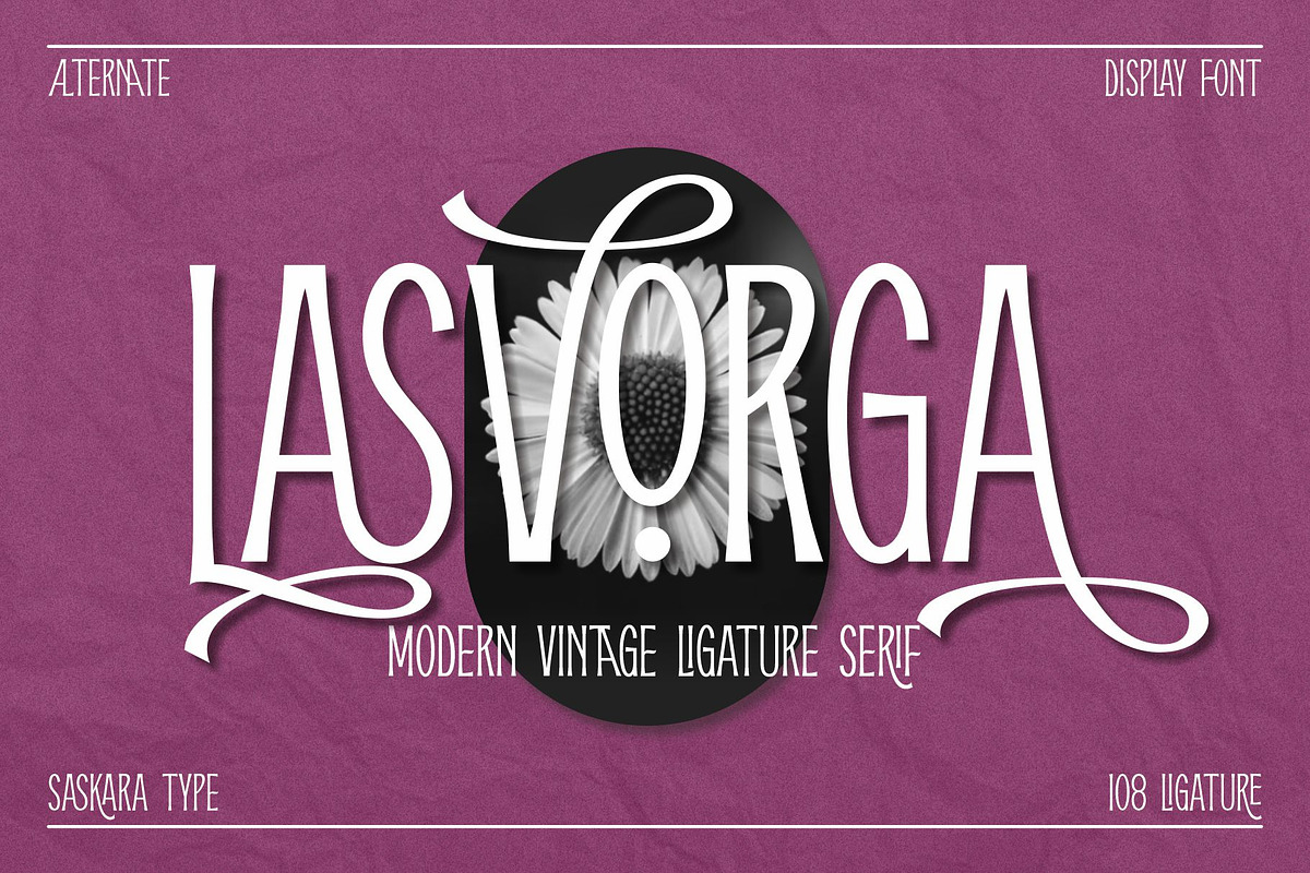 Lasvorga, a Serif Font by saskaratype (Photo 1 of 10)