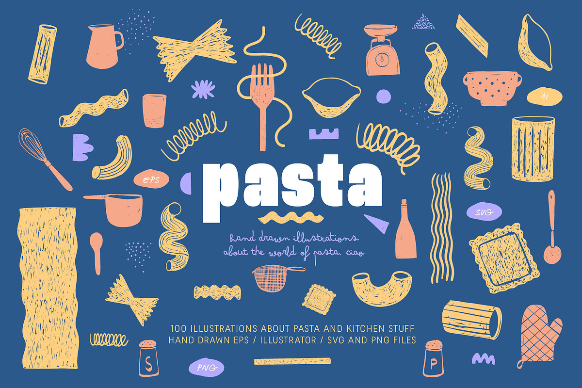 Italian Food Vector Illustration, a Food Illustration by dicreate (Photo 1 of 9)