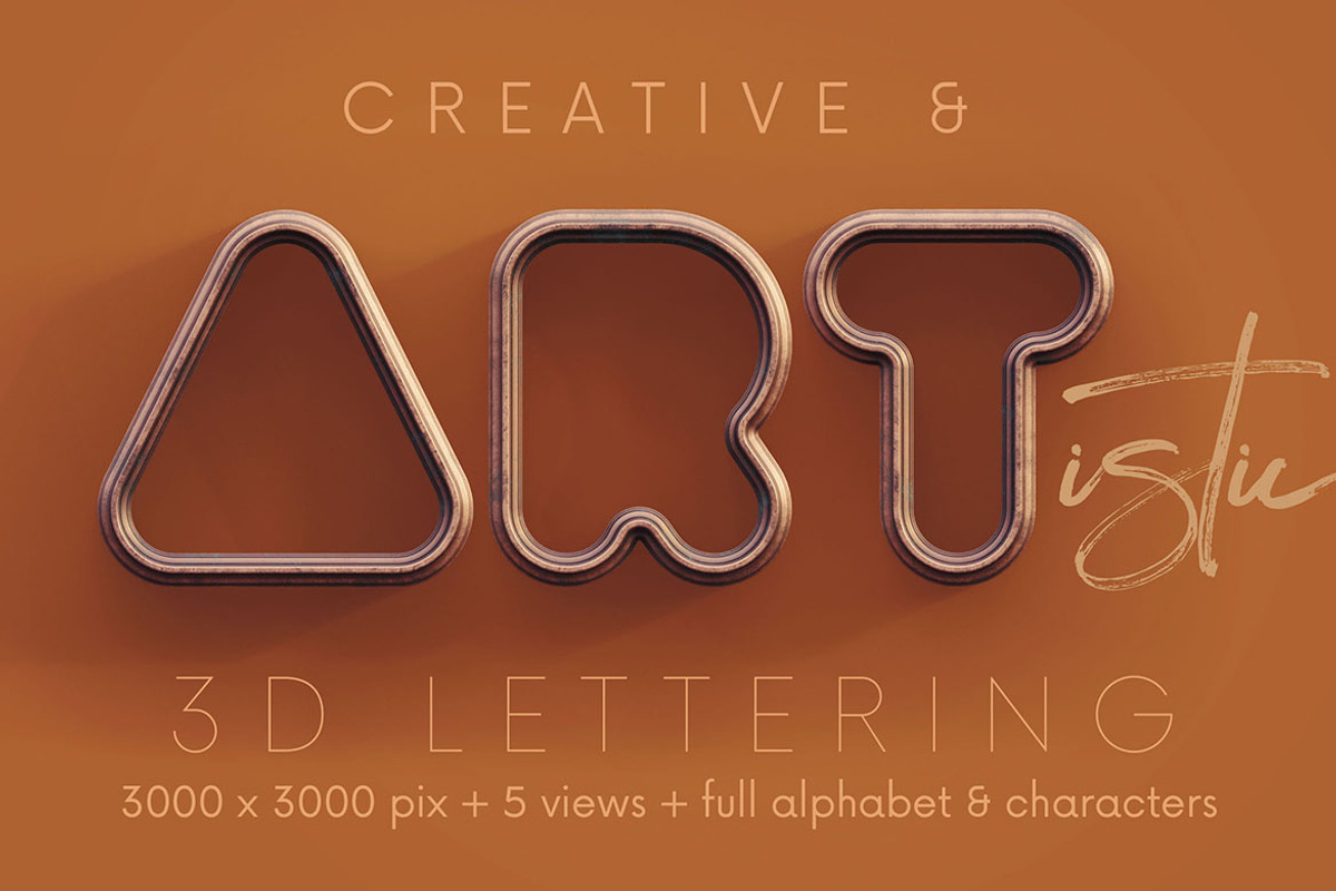 Outline Cooper - 3D Lettering, a Graphic by MIIM (Photo 4 of 8)