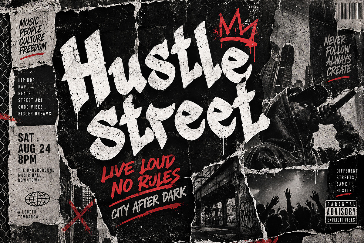 Hustle Street, a Script Font by Wow Magic (Photo 5 of 5)