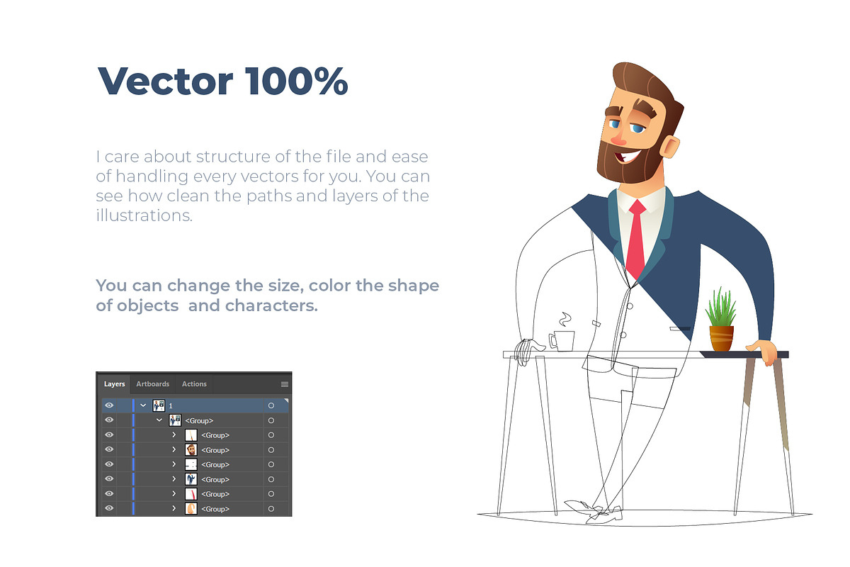 %SALE% -Businessman collection, a Work Illustration by VectorVision (Photo 2 of 9)