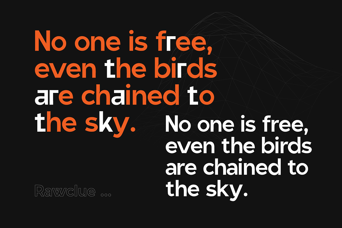 Rawclue - Modern Sans Serif, a Font by Lettermine (Photo 4 of 10)
