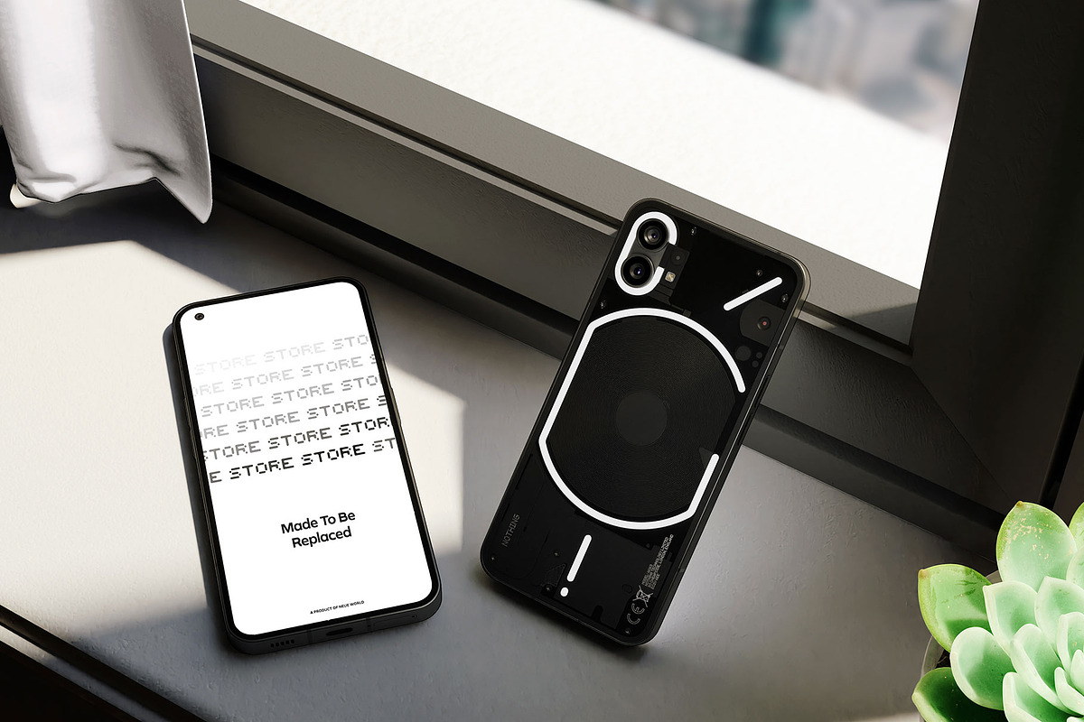 Nothing Phone(1) Realistic 3D MockUp, an Android Mockup by neueworld (Photo 11 of 11)