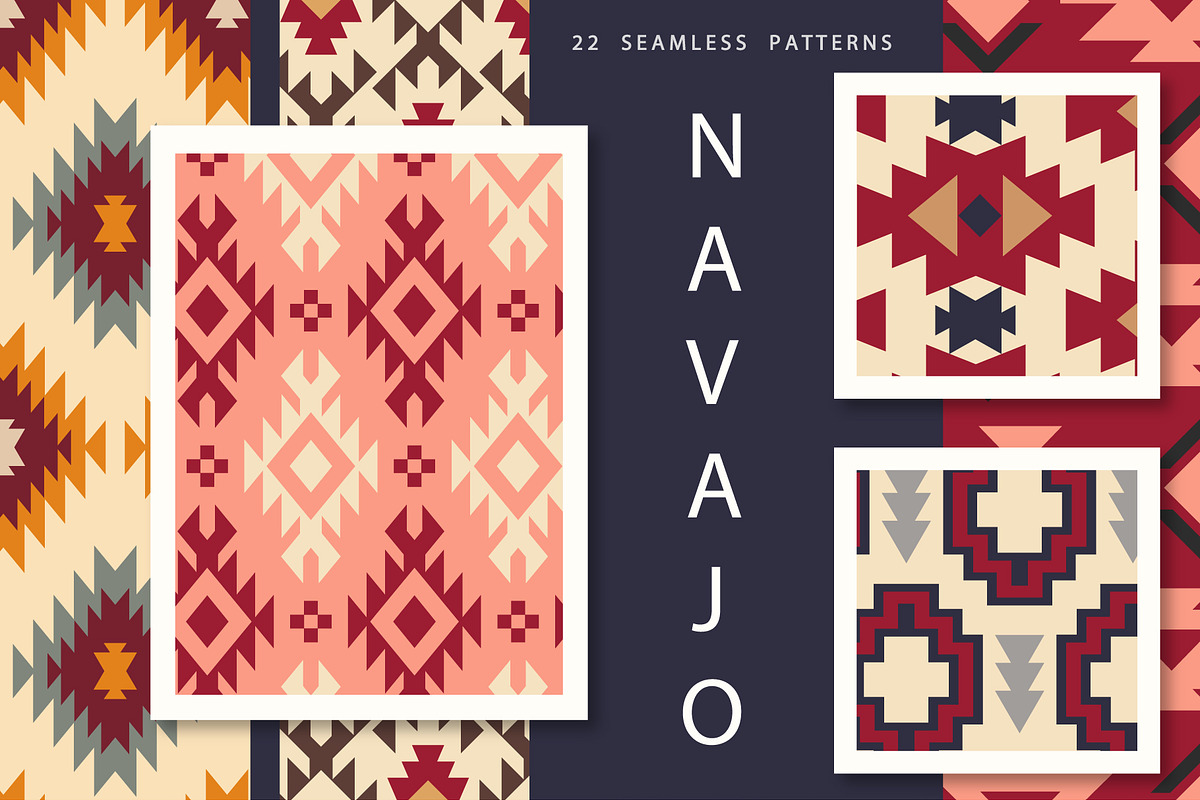 22 Southwestern Navajo Patterns Pack, a Pattern Graphic by Katrinelly (Photo 1 of 11)