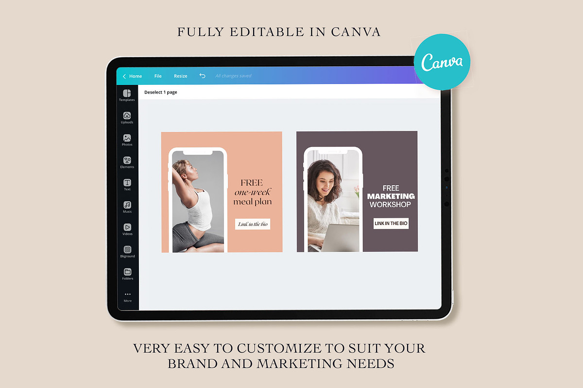 Wellness Instagram Marketing, a Social Media Template by Kseniia_Design (Photo 6 of 12)