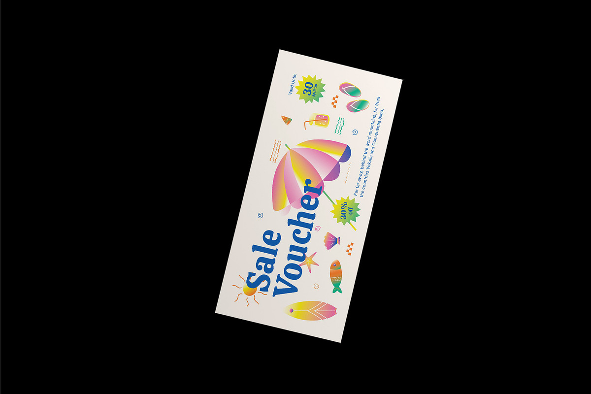 Summer Sale Voucher, a Stationery Template by Neermana (Photo 2 of 4)