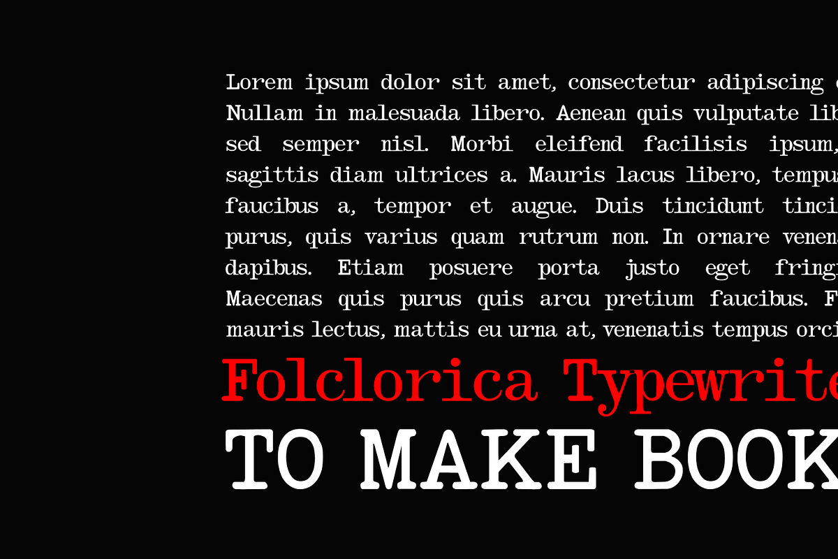 Folclorica Typewriter, a Serif Font by Intellecta Design (Photo 4 of 5)