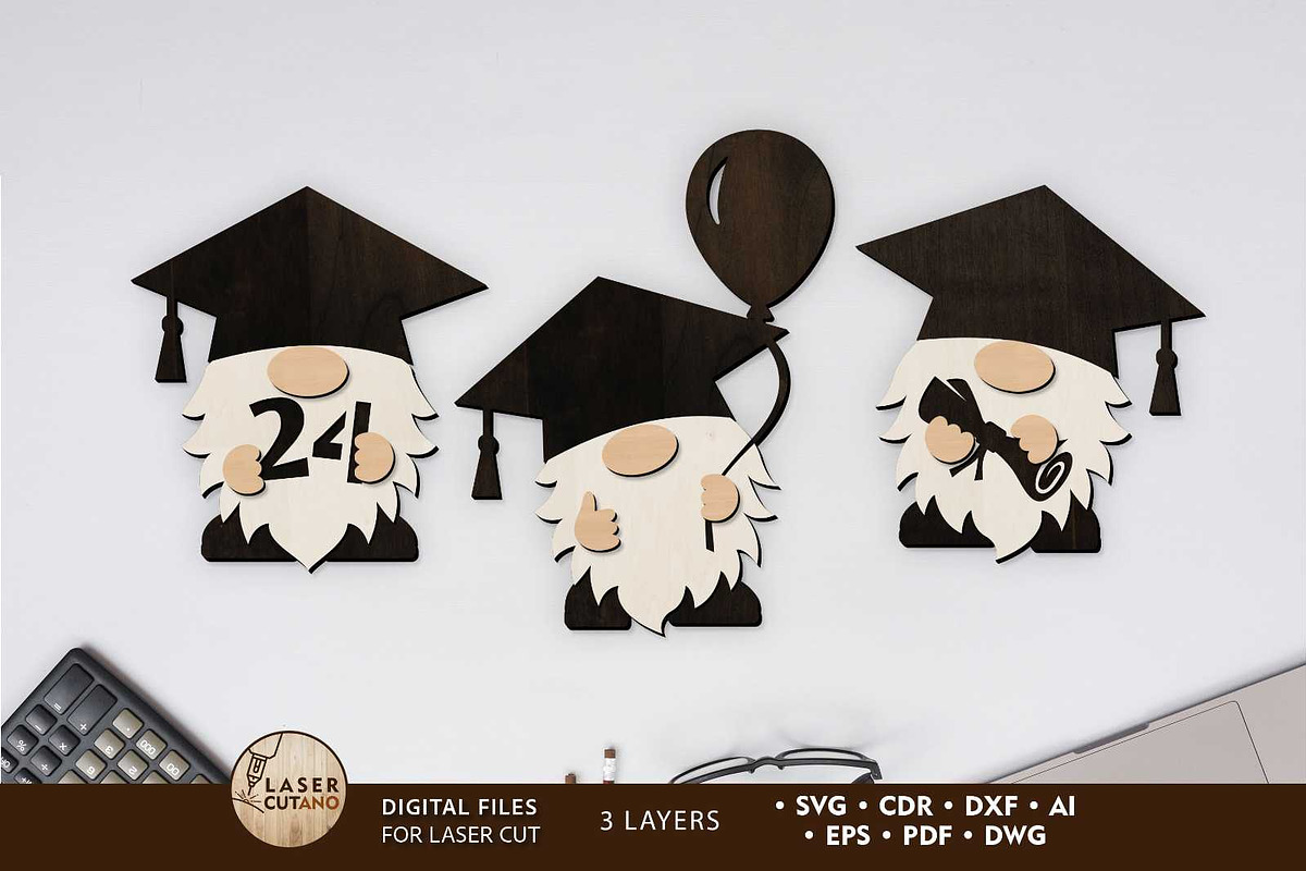 GNOMES SET Decor Multilayer Files, a Templates & Theme by LaserCutano (Photo 1 of 7)