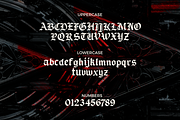 Sura Blackletter Gothic Typeface, a Blackletter Font by mesuka (Thumbnail 5 of 7)