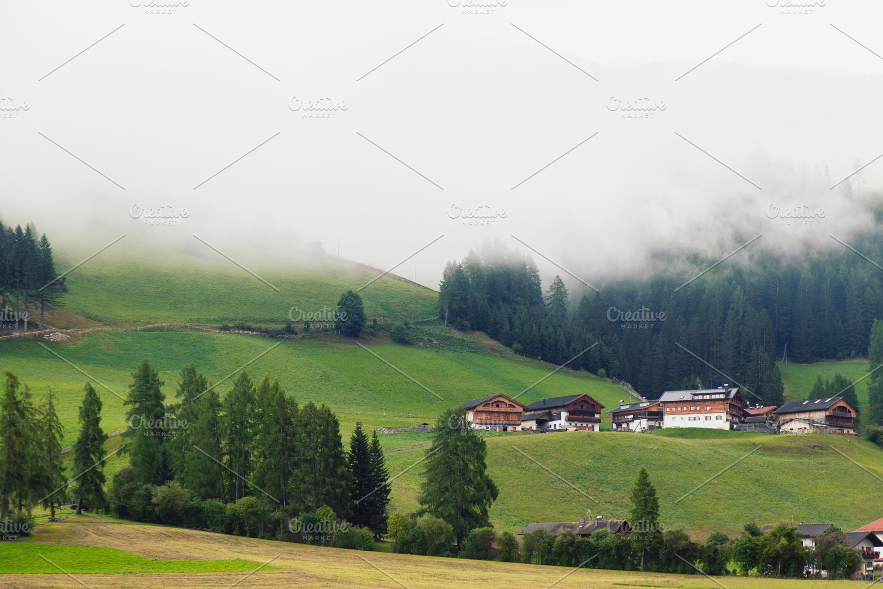 Foggy village in Austrian Alps, a Nature Photo by BOOCYS