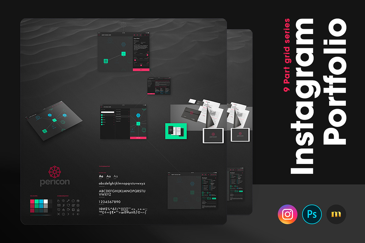 9 Part Grid - Instagram Portfolio, a Social Media Template by Milktoast (Photo 1 of 4)
