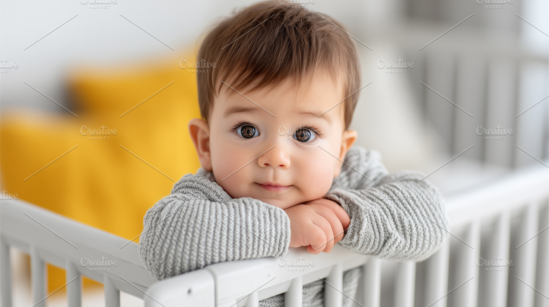 Adorable baby with big brown eyes, a Person Photo by MistyDay
