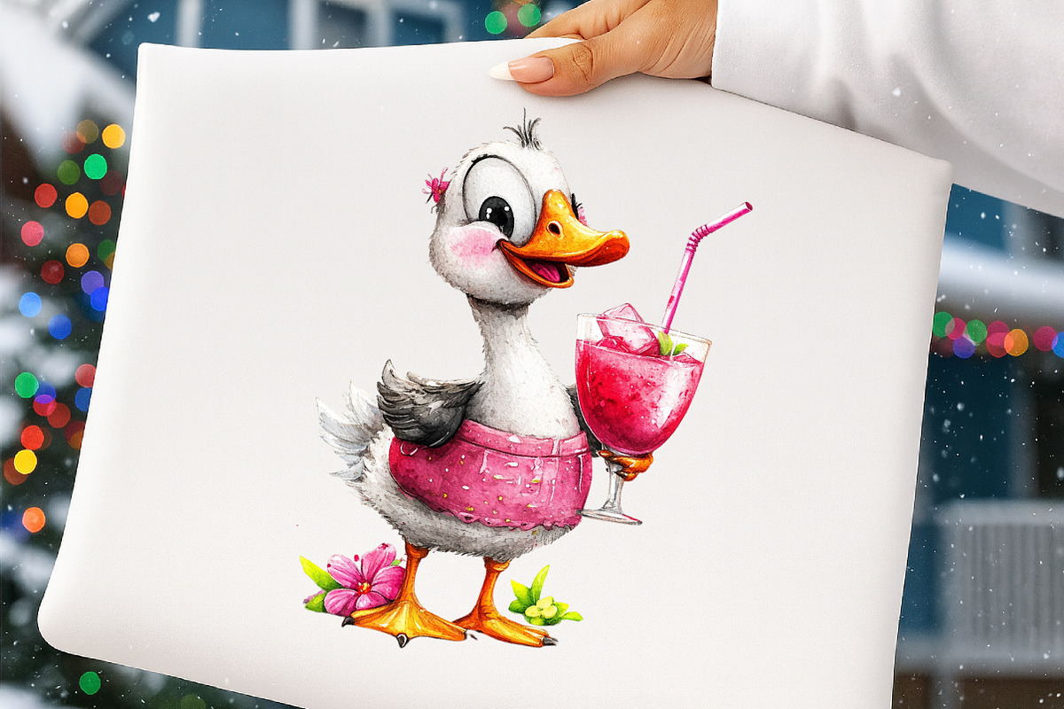 whimsical summer goose clipart, an Illustration by GatewayDesign (Photo 7 of 9)