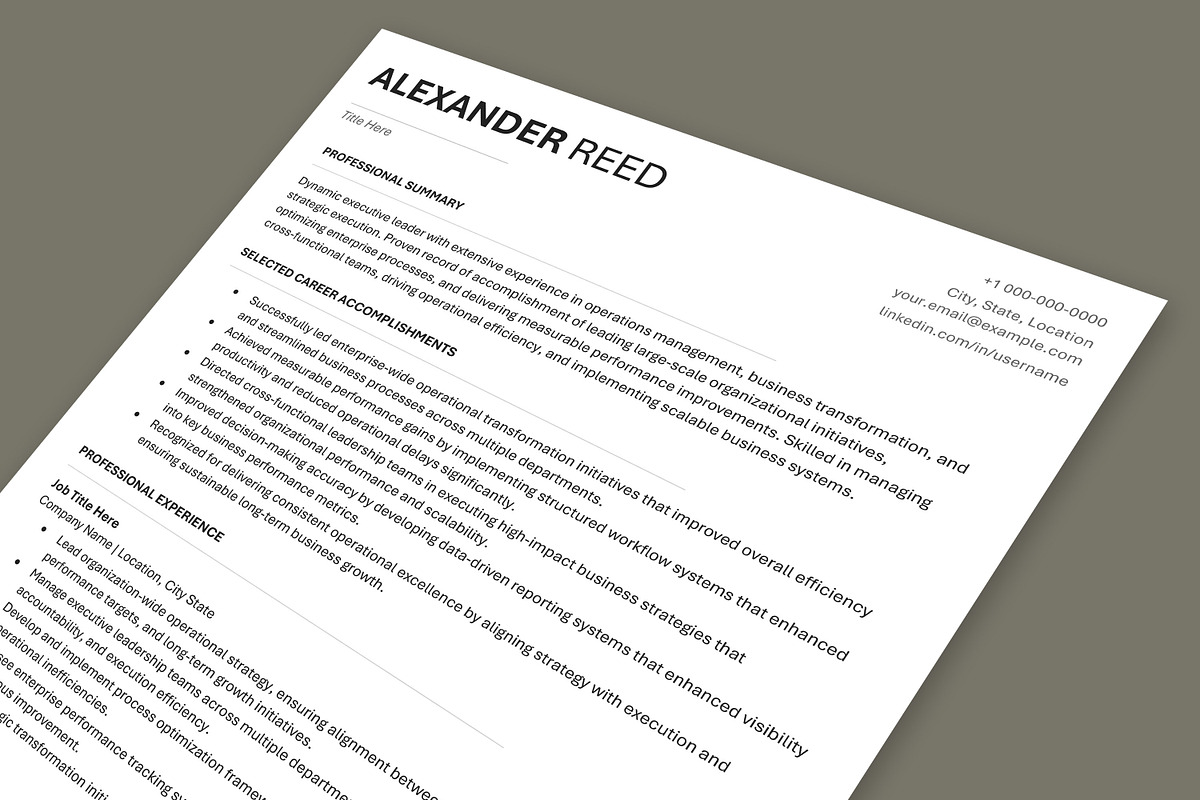ATS Resume Template / CV Word, a Resume Template by Anjum Ilyas (Photo 6 of 7)