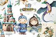 Mythical Dragon Watercolor Adventure, an Animal Illustration by Ann Art Houze (Thumbnail 1 of 14)
