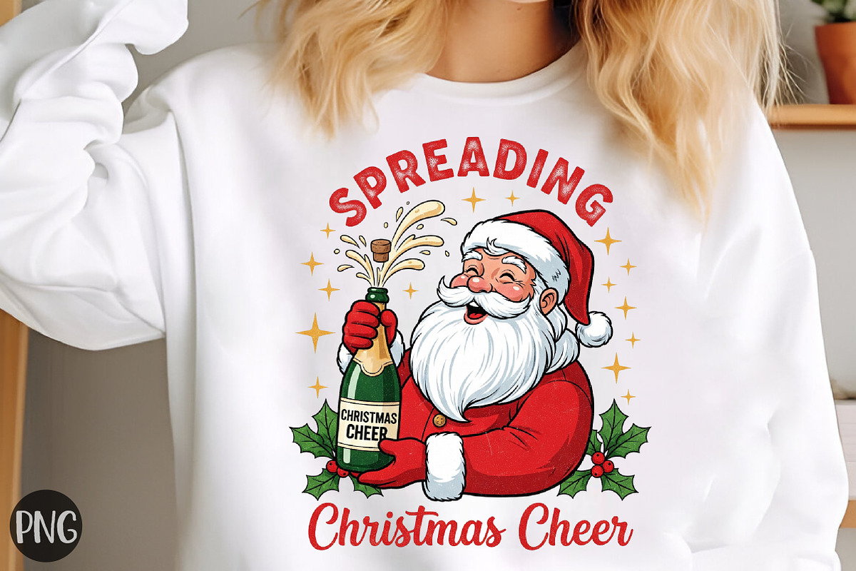Funny Christmas Santa Claus Sublimat, an Illustration by Libby Wishes (Photo 1 of 6)