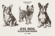 215 Dog Illustrations, an Animal Illustration by Nocturnal Wolf (Thumbnail 1 of 14)