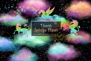 Unicorn Sprinkles Clip Art, an Illustration by Digital Curio (Thumbnail 1 of 3)