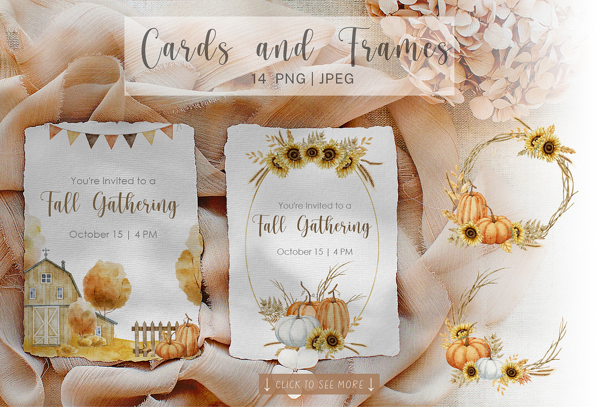 Autumn rustic watercolor - Fall set, an Illustration by Alisles (Photo 6 of 12)