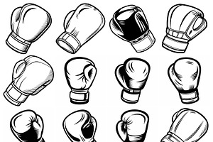 Cartoon boxing gloves, an Object Graphic by Billah Hub