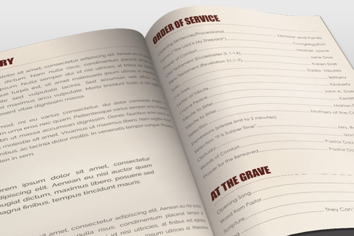 Remembrance Funeral Program Bundle, a Brochure Template by loswl (Photo 8 of 9)