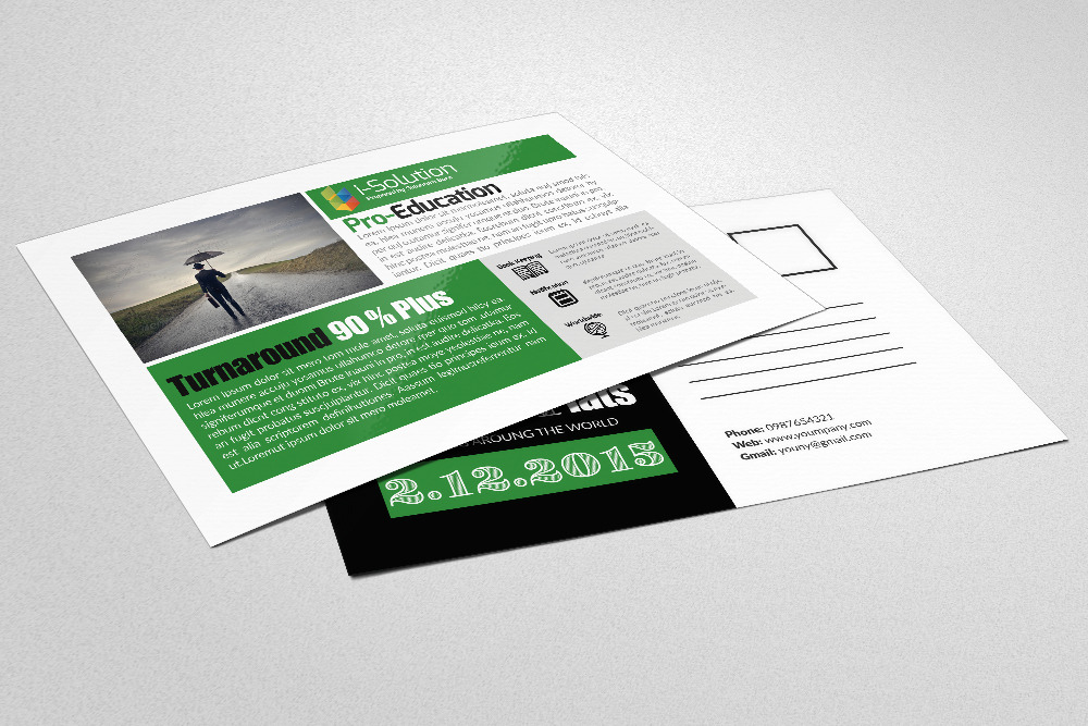Business Solution Company Postcard by Business Flyers | Creative Market