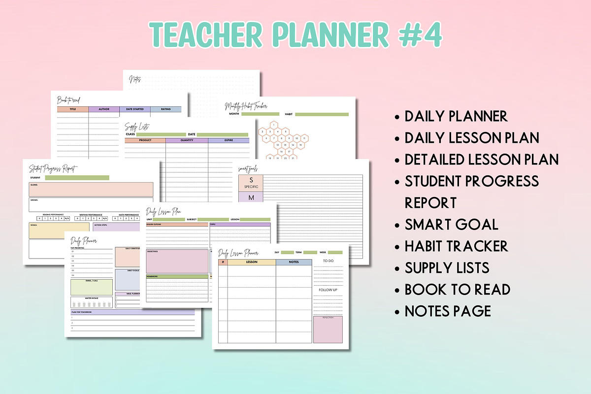 Teacher Planner #4 - Canva template, a Templates & Theme by Adalin Shop (Photo 11 of 14)