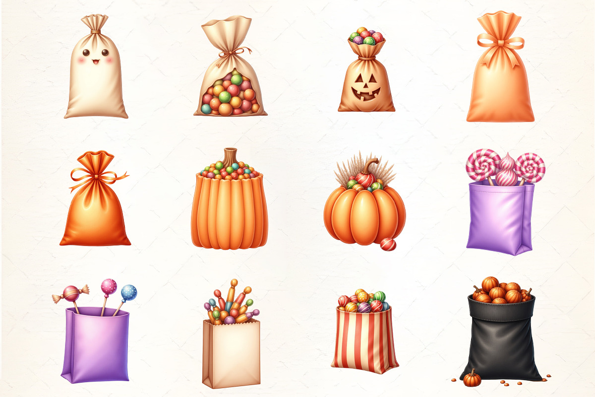Candy Bag Clipart, an Illustration by CrexoraLab (Photo 2 of 5)